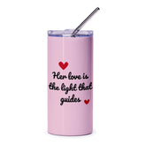 Love Light Tumbler, Heart Tumbler, Romantic Gift, Her Love, Inspirational Tumbler, Gift For Her, Custom Tumbler, Stainless Steel Tumbler - Tawshia